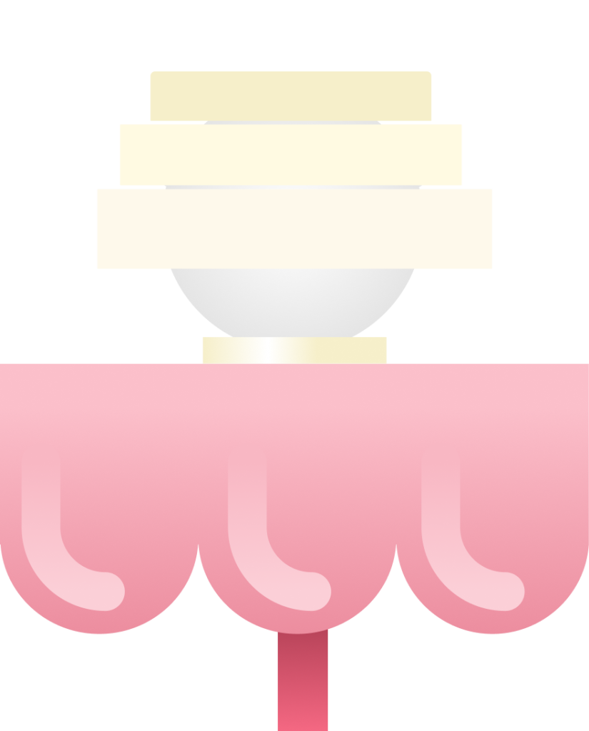 Lámpara decorativa Mini Four Merengue color blanco de PongoTodo, ilustración de diseño creativo
