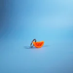 Orange Wedge Charm
