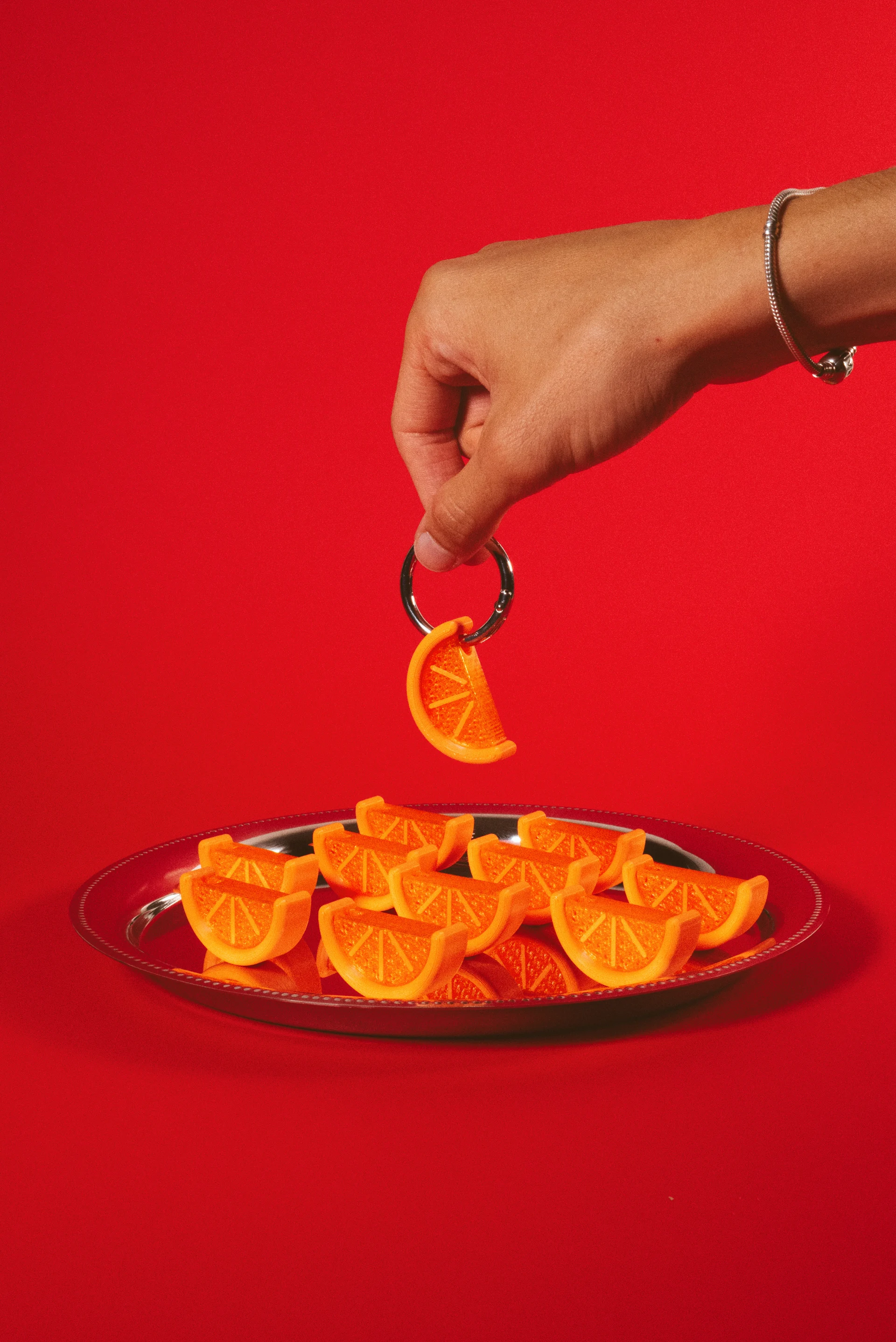 Orange Wedge Charm