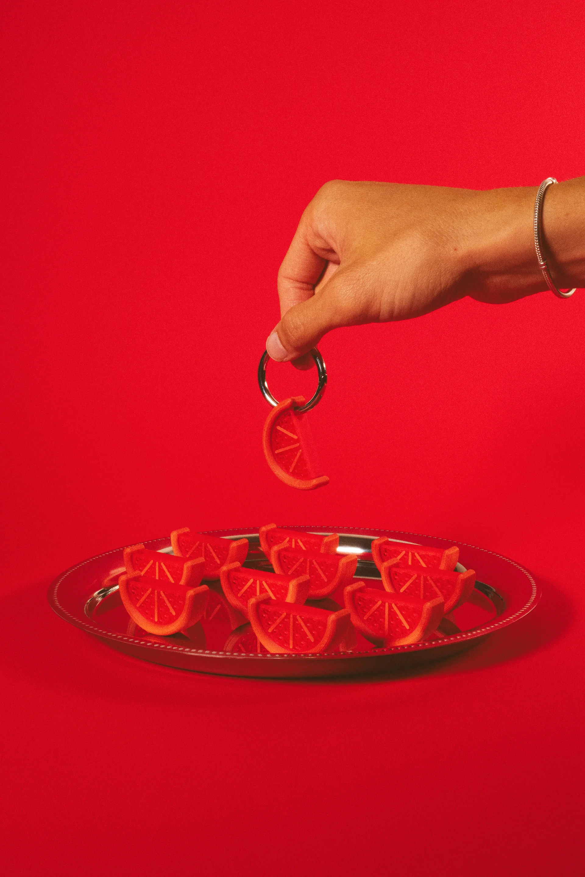 Grapefruit Wedge Charm
